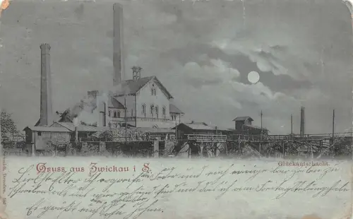 Gruss aus Zwickau i. S. Glückaufschacht AK 1905