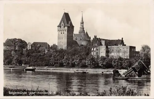 Tangermünde (Elbe) Krankenhaus Postkarte AK