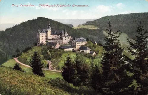 Thüringisch-Fränkische Grenzwarte Burg Lauenstein Ludwigsstadt Bayern AK