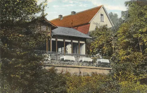 Gasthof zum goldnen Anker Bad Elster Vogtl. Postkarte AK