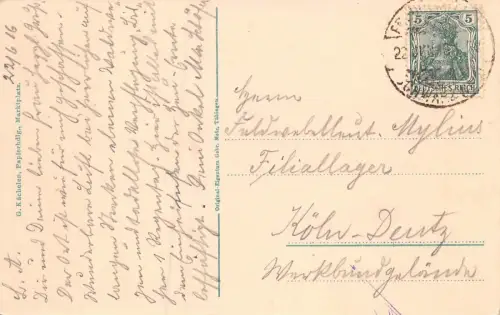 Höhenluftkurort Freudenstadt 740 m ü. M. Christophstal Postkarte AK 1916