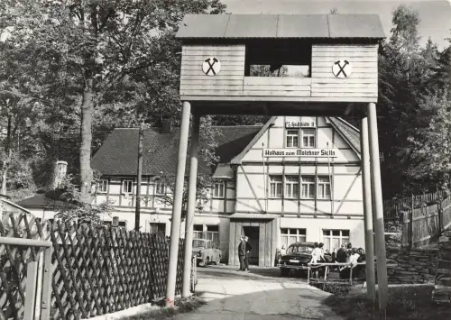 Gaststätte Zum tiefen Molchner Stolln Pobershau Erzgebirge Sachsen Postkarte AK