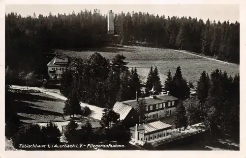 Zöbischhaus b./Auerbach i. V. Fliegeraufnahme Postkarte AK 1940