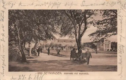Bad Oeynhausen Kurpark mit Kurhaus Postkarte AK 1911