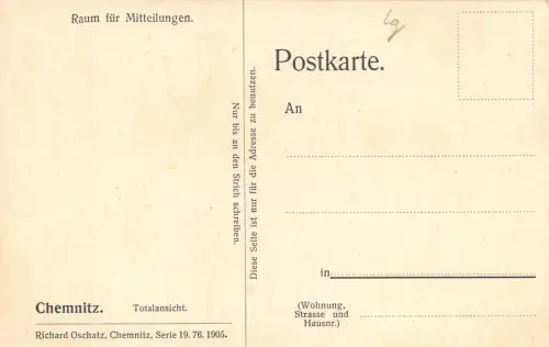 Chemnitz Totalansicht Postkarte