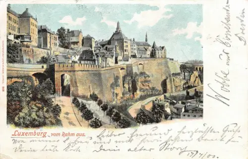 Luxemburg vom Rahm aus Postkarte AK 1900