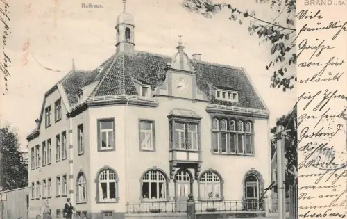 Brand i. Sa. Rathaus Postkarte 1905