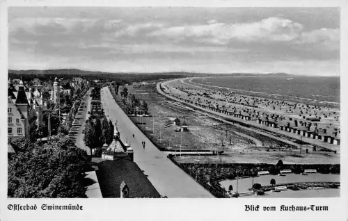 Ostseebad Swinemünde Blick vom Kurhaus-Turm AK 1939