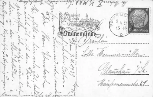 Ostseebad Swinemünde Blick vom Kurhaus-Turm AK 1939