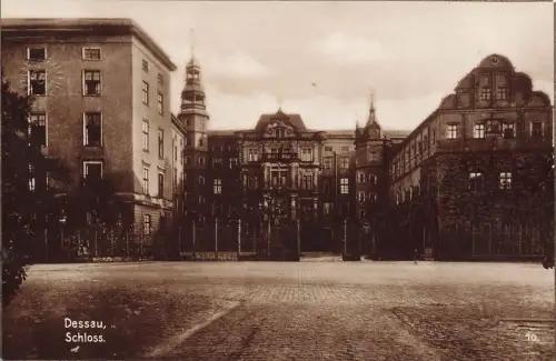 Ansicht Schloss in Dessau Sachsen-Anhalt Postkarte AK 1926
