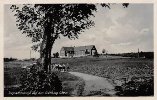 Jugendherberge auf dem Aschberg 936m Postkarte AK 1941