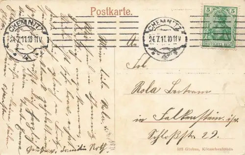 Krematorium in Chemnitz Sachsen Postkarte AK 1911