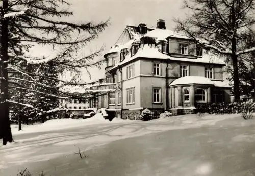 Entbindungs- und Schwangerenhelm Olbernhau Erzgebirge Sachsen Postkarte AK