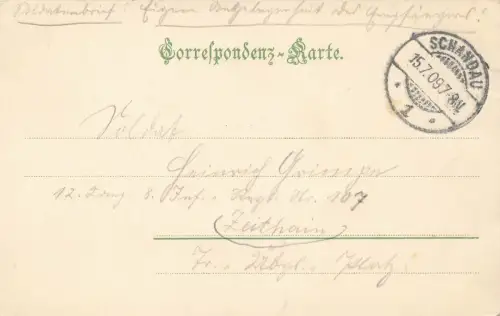Blick auf Herrnskretschen Böhmische Schweiz Böhmen Postkarte AK 1909