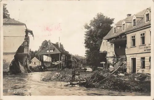 Gottleubatal Berggießhübel Unwetterkatastrophe 1927 Postkarte AK 1927