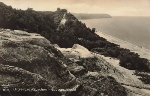 Gausupschlucht Ostseebad Rauschen Ostpreußen Postkarte AK 1931