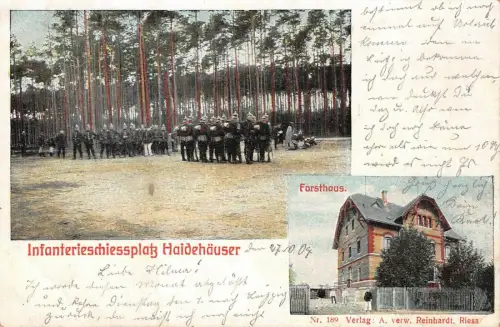 Forsthaus Infanterieschiessplatz Haidehäuser AK 1904