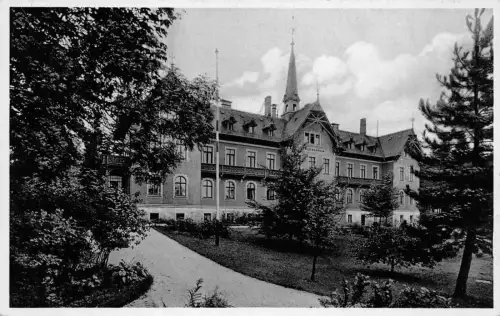 Genesungsheim Grünhain Sachsen Postkarte AK 1939