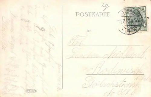 Forsthaus und Kriegerdenkmal Forstturm Jena Postkarte 1916
