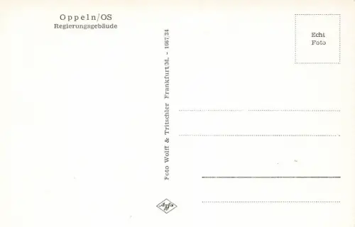 Regierungsgebäude in Oppeln Schlesien Postkarte AK