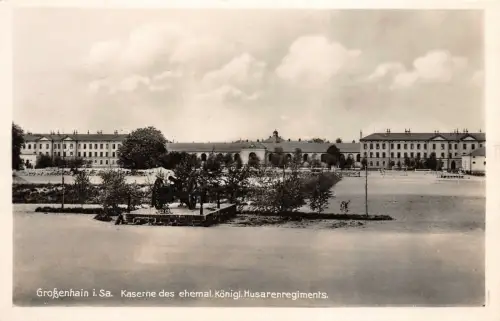 Großenhain i. Sa. Kaserne des ehemal. Königl. Musarenregiments Postkarte AK