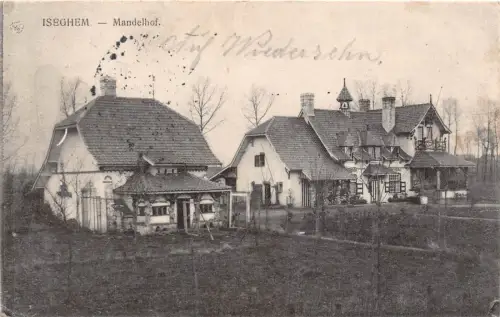 Izegem Belgien Mandelhof Villen Häuser Postkarte gel. 1915