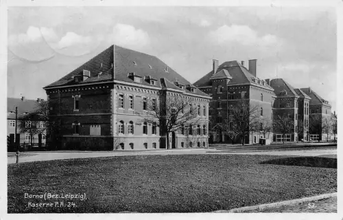 Borna Bez. Leipzig Kaserne P. A. 24 Postkarte 1938