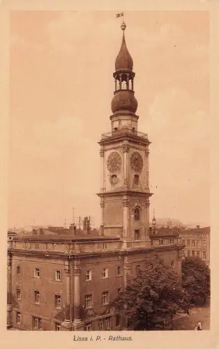 Rathaus in Lissa Wartheland Posen Postkarte AK