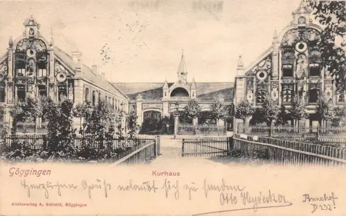 Göggingen Kurhaus Postkarte Baden-Württemberg AK 1904
