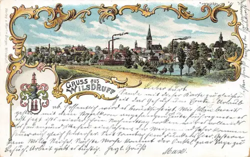 Gruß aus Wilsdruff, Soldaten- Brief, Postkarte 1902