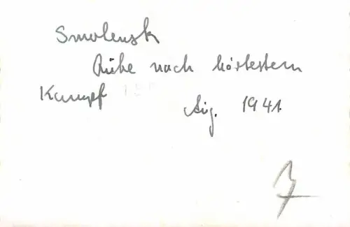 Ruhe nach harten Kampf bei Smolensk Ostfront 1941