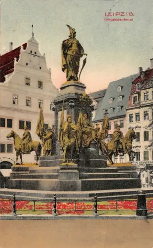 Siegesdenkmal in Leipzig Sachsen Postkarte AK 1916