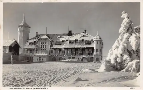 Keilberghotel 1244m (Erzgebirge) Postkarte AK