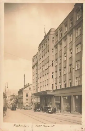 Hotel Imperial in Reichenberg Sudeten Postkarte AK 1941