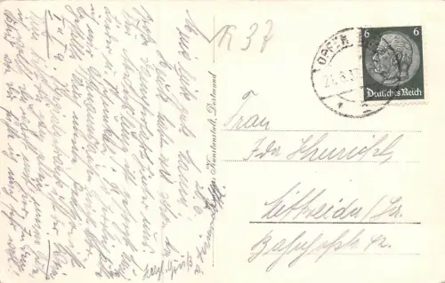 Assmannshausen a. Rh. Krone Postkarte AK 1937