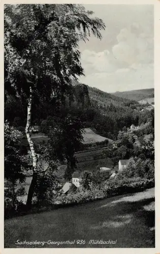 Sommerfrische Mühlbachtal bei Sachsenberg-Georgenthal Sachsen Postkarte AK