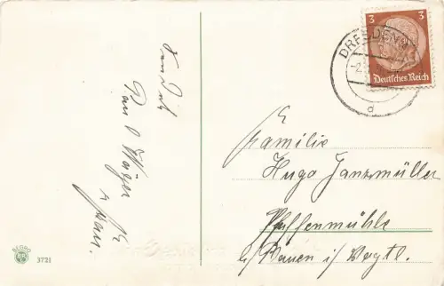 Neujahr Kinder mit der Schuh Dresden Postkarte 1936