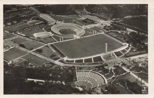 Gesamtansicht vom Reichssportfeld mit Dietrich-Eckardt-Bühne Berlin Postkarte AK