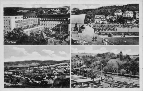 Panorama Karte Bad Schlema Hotel, Kirche Sachsen Postkarte