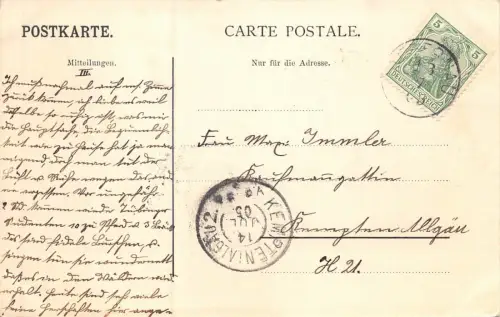 Blick auf Gasthaus Bad Niedernau Baden-Württemberg Postkarte AK 1905