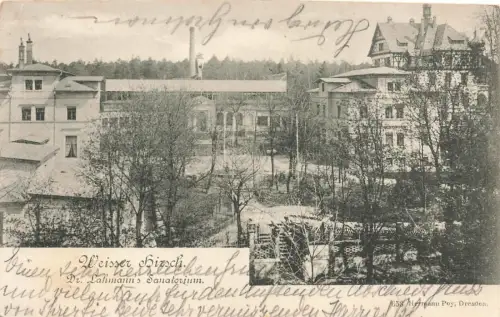 Dr. Lahmann's Sanatorium in Weisser Hirsch Dresden Sachsen Postkarte AK 1902
