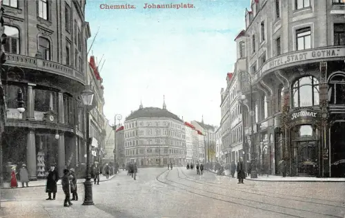 Chemnitz Johannisplatz Hotel "Stadt Gotha" AK