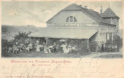 Gruss von der Friedrich August-Höhe Bes.: Adolf Prasse Postkarte AK 1899