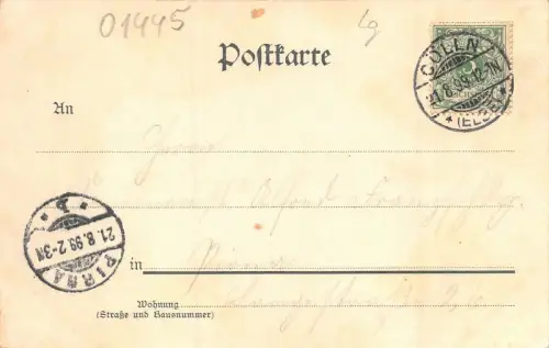 Gruss von der Friedrich August-Höhe Bes.: Adolf Prasse Postkarte AK 1899