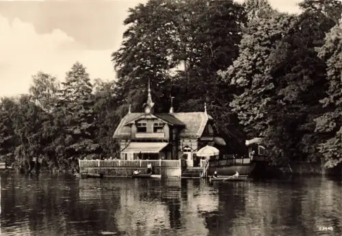Schwanschlößchen in Freiberg Sachsen Postkarte AK