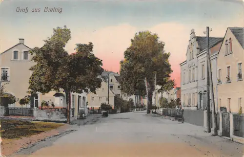 Gruß aus Bretnig Strassenansicht Postkarte