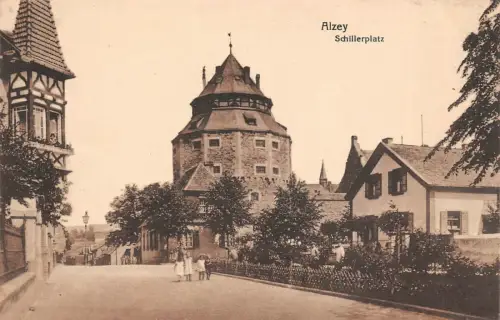 Alzey Schillerplatz Postkarte
