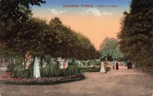Frühkonzertplatz in Ostseebad Kollberg Pommern Postkarte AK 1920