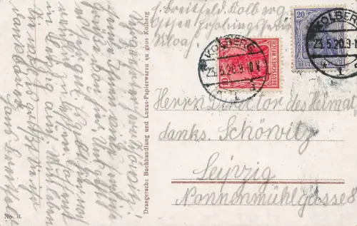 Frühkonzertplatz in Ostseebad Kollberg Pommern Postkarte AK 1920