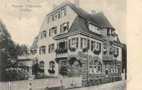 Pension Töchterhort Weimar Postkarte AK 1912